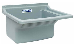 PILETA LAVADERO GRIS-PLASTICO AGUA CLARA
