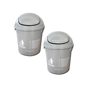 CESTO 10 LT P/ BAÑO TAPA VAIVEN AGUA CLARA