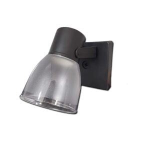 APLIQUE 1 LUZ NEGRO C/ TULIPA TRANSP. PVC
