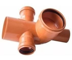 CODO AWADUCT C/ 3 ACOMETIDAS A 45º 110 x 63 MM