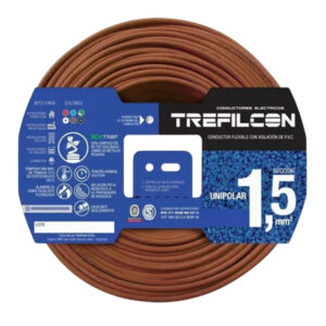 CABLE UNIPOLAR 1 x 1.5 MM APROB MARRON TREFILCOM