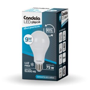 LAMPARA LED 9W LUZ DIA CANDELA