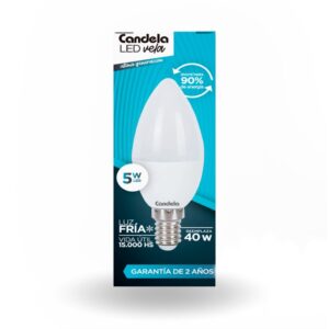 LAMPARA LED VELA 5W FRIA CANDELA