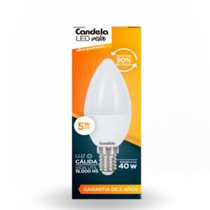 LAMPARA LED VELA 5W CALIDA CANDELA