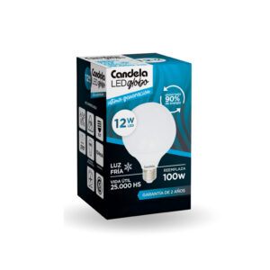 LAMPARA LED GLOBO 12W LUZ FRIA CANDELA