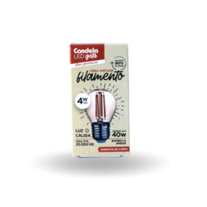 LAMPARA LED FILAMENTO GOTA 4W CANDELA