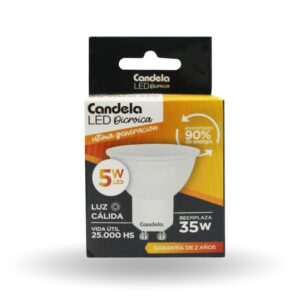 LAMPARA LED DICROICA 5W CALIDA CANDELA
