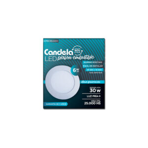 PLAFON LED REDONDO EMB. 6 W FRIO CANDELA