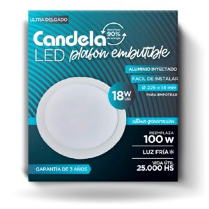 PLAFON LED REDONDO EMB. 18W FRIA CANDELA