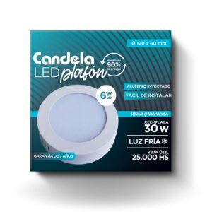 PLAFON LED REDONDO 6W FRIA CANDELA
