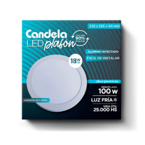PLAFON LED REDONDO 18W FRIA CANDELA
