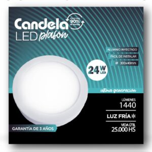 PLAFON LED REDONDO 24W FRIA CANDELA