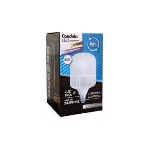 LAMPARA LED 20W LUZ FRIA CUERPO ALUMINIO CANDELA