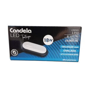 TORTUGA OVALADA 18W - NEGRA FRIA CANDELA