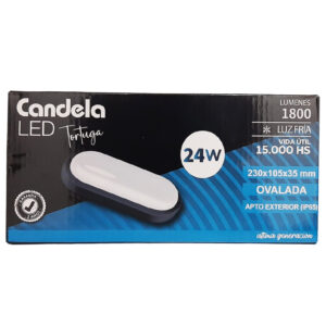 TORTUGA OVALADA 24W - NEGRA FRIA CANDELA