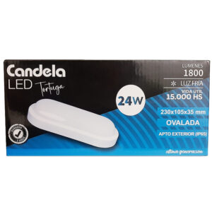 TORTUGA OVALADA 24W - BLANCO FRIA CANDELA