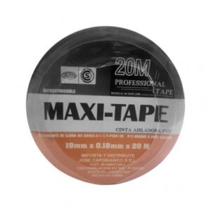 CINTA AISLADORA MAXI-TAPE 20M PVC NEGRO