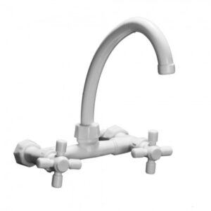 CANILLA MEZCLA 2 AGUA PARED PICO CURVO GINYPLAS