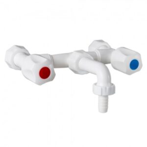 CANILLA MEZCLA 2 AGUA PARED PICO CORTO BCO GINYPLA