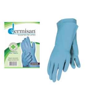 GUANTES DOMESTICOS LATEX MEDIANO DERMISAN / STEFF