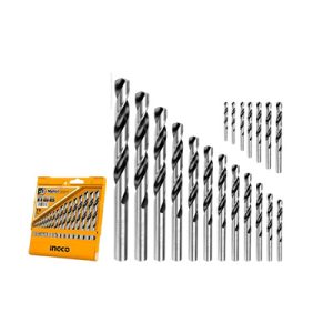 JUEGO x 19 MECHAS ACERO RAPIDO HSS 1-10MM INGCO