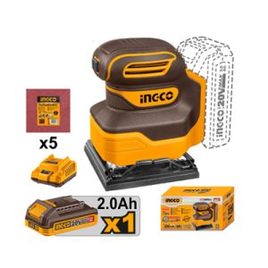 LIJADORA PALMA 100x110MM 20V (BAT+CARG) IND INGCO