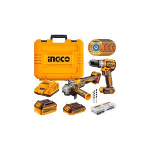 SET AMOLADORA 1000W+TALADRO 66NM+2 BAT+CARG INGCO