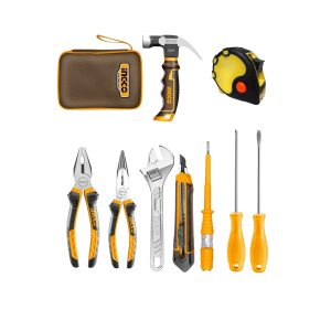 SET x 9 HERRAMIENTAS MANUALES Y CARTUCHERA INGCO