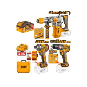 SET TALADRO+ATOR. IMPACTO+ROTOMARTILLO INGCO