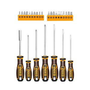 SET DESTORNILLADORES+PUNTAS VARIABLES 27 PZS INGCO