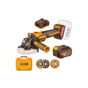 AMOLADORA ANGULAR 1080W 42V (C/BAT-CARG) INGCO