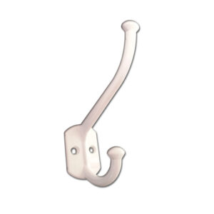 PERCHA DOBLE ALUMINIO BLANCO