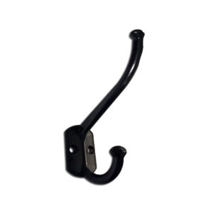 PERCHA DOBLE ALUMINIO NEGRO