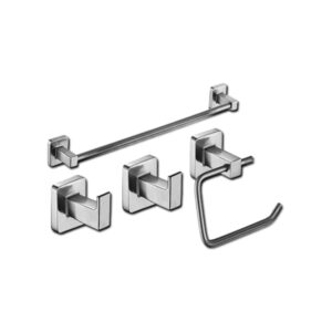 ACCESORIOS BAÑO 4 PIEZAS NOVA METAL CROMADO
