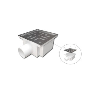 RECEPTACULO PVC P/ DUCHA ACERO 10 x 10 DUKE