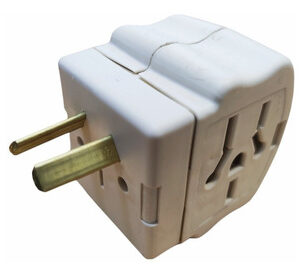 ADAPTADOR DOBLE MULTIPLE BLANCO REDONDO RICHI