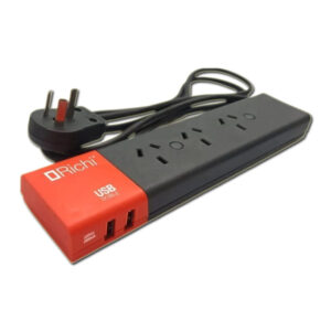 PROLONGADOR 1.5 M 3 TOMAS 10A C/ USB DOBLE RICHI