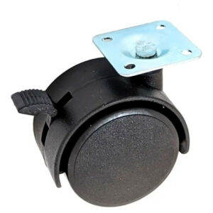 RUEDA DUAL C/ BASE 40 MM C/ FRENO BRONZEN