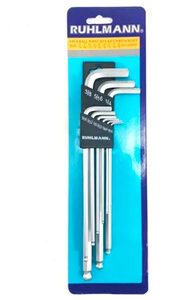 LLAVES ALLEN L CORTAS 10 PC PULGADAS MM RUHLMAN
