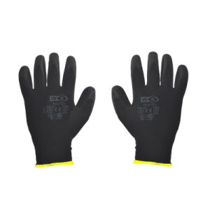 GUANTE POLIESTER PALMA GOMA NITRILO NEGRO T.10