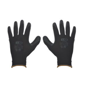 GUANTE POLIESTER PALMA GOMA POLIURETANO NEGRO T.9